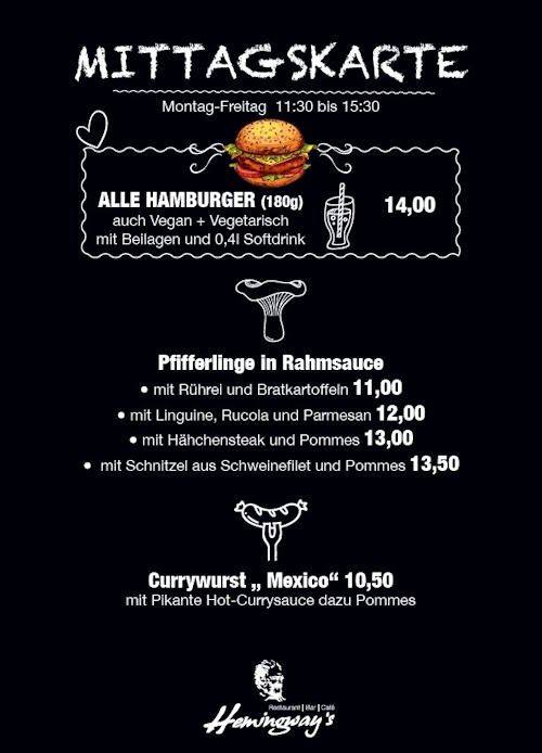 Mittagstisch im Hemingways Lüneburg