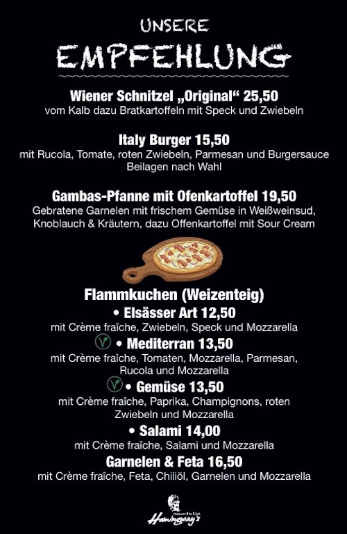 Monatsempfehlungen im Hemingways Lüneburg